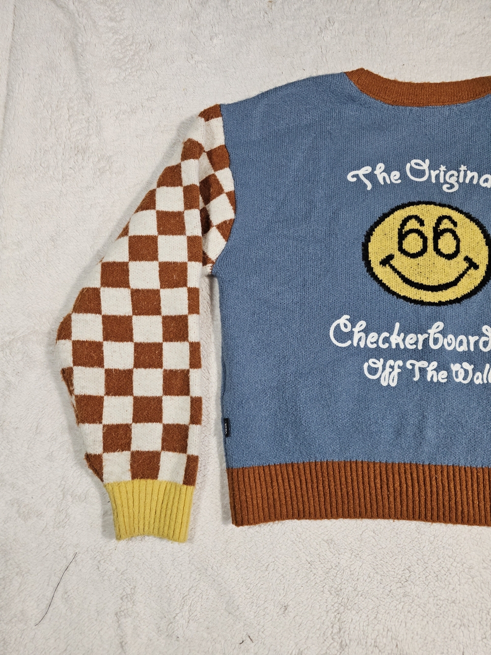 Vans Off The Wall Dusk Downer Checkered Cardigan Sweater Button Woman’s Size S - Picture 12 of 15